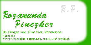 rozamunda pinczker business card